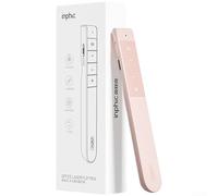 INPHIC Puntero inalámbrico para presentación, control remoto de alto brillo con alcance de 100 m y carga USB para Windows para Mac y Android (color té con leche)