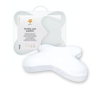 Inphysio Almohada Cervical Ergonómica - Almohada de espuma con memoria de forma - Excelente para personas que duermen boca abajo - Funda de algodón Oeko-Tex - Almohada ortopédica - 56x46x10cm - Blanca