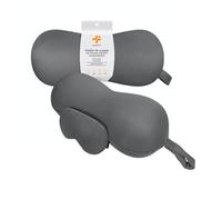 Inphysio Almohada ConfortInfini - Almohada de viaje de espuma con memoria de forma de memoria - Diseño de doble cara - Almohada de viaje con máscara de sueño - Almohada de viaje en forma de infinito -