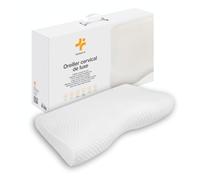Inphysio® Almohada Ergonómica Cervical de Lujo - Almohada Ortopédica - Almohada de Espuma con Memoria - Cojín para Cervicales Dolorosas - Hipoalergénica - 2 Fundas de Almohada - 60 x 35 x 12/7 cm