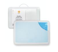 Inphysio Almohada Ergonómica Memory Foam con Gel Refrescante - Cojín Rectangular - Almohada Ortopédica - Funda Doble Cara - 60x40x13 cm - Blanco