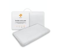Inphysio Almohada Plana L Cervical Ergonómica - Espuma Viscoelástica, Antidolor, Funda de Bambú, Antiácaros, Hipoalergénica - 58 x 38 x 7 cm