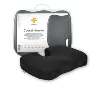 Inphysio® Cojín Cóccix Ergonómico en Forma de U, Cojín de Espuma con Memoria, Almohadilla para Sentarse, Hipoalergénico, Tela de Malla 3D Higiénica, Antideslizante, 45,8 x 37,5 x 6,4 cm