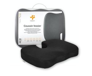 Inphysio® Cojín Cóccix Ergonómico en Forma de U, Cojín de Espuma con Memoria, Almohadilla para Sentarse, Hipoalergénico, Tela de Malla 3D Higiénica, Antideslizante, 45,8 x 37,5 x 6,4 cm