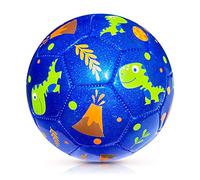 INPODAK Balon Futbol niños,Talla 2 Balon Futbol para niños de 1 a 6 años,Balón de fútbol con Dinosaurios,Balón con Bomba Manual,Balones pequeños para Juegos en Interior y Exterior,Regalos fútbol niño
