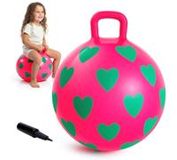INPODAK Pelotas Saltarinas para Niños 40cm Pelota Saltarina con Asa Bola Hopper de 15 Pulgadas Resistente hasta 100 kg Pelotas Saltarinas Inflables Space Hopper para Niños de 3 a 6 Años