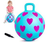 INPODAK Pelotas Saltarinas para Niños 40cm Pelota Saltarina con Asa Bola Hopper de 15 Pulgadas Resistente hasta 100 kg Pelotas Saltarinas Inflables Space Hopper para Niños de 3 a 6 Años