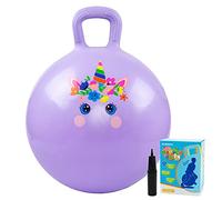 INPODAK Unicorn Pelotas Saltarinas para Niños,Bola Hopper de 18 Pulgadas,Pelota Saltarina con Asa,Pelotas Saltarinas Inflables,Space Hopper para Niños de 3 a 6 Años,Juguetes Saltarines para Ninos