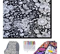 INPUS Manta para colorear de bricolaje, mantas para colorear para adultos, colorea tus propias mantas, proyecto creativo de arte de dibujo personalizado, manta de forro polar suave y acogedora
