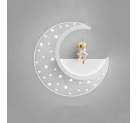 Inquilino de Luna para niños Diconces 15W 3 Modos Dimming LED Spaceman Astronaut Astronaut Montaje Luz Lámpara Inserve Lámpara de Noche Moderna para niños Niños de Dormitorio (Blanco)