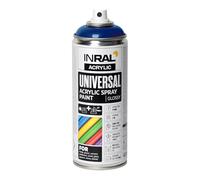 INRAL Pintura en aerosol - azul genciana brillante RAL5010 universal 400 ml Spray spray para metal, plástico, madera y piedra - Pintura resistente a la lluvia y a los rayos UV para interiores y