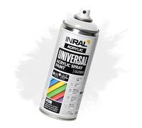 INRAL Pintura en aerosol - blanco puro mate RAL9010 universal 400 ml Spray spray para metal, plástico, madera y piedra - Pintura resistente a la lluvia y a los rayos UV para interiores y exteriores
