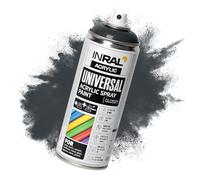 INRAL Pintura en aerosol - Gris antracita mate RAL7016 Universal 400 ml Spray Spray para metal, plástico, madera y piedra - Pintura resistente a la lluvia y a los rayos UV para interiores y exteriores
