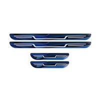 INRNT 4 Piezas Pegatinas Umbral de Puerta de Coche Protector para Benz E 220 CDI Elegance, Acero Inoxidable Antiarañazos Parachoques Trasero Tira,A/Blue