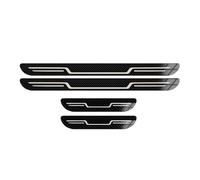 INRNT 4 Piezas Pegatinas Umbral de Puerta de Coche Protector para Peugeot 208 II, Acero Inoxidable Antiarañazos Parachoques Trasero Tira,A/Carbon Fiber Texture