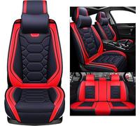 INRNT Fundas de Asiento de Coche para Cadillac SRX(5seats) 2. Generation 2009-2016 Co-Pilot/no/Air-Outlet,Antideslizante Delanteros Y Traseros Juego Completo Protectores,A/Blackred
