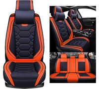 INRNT Fundas de Asiento de Coche para Odyssey 2019-2022 no-armrest-Box,Antideslizante Delanteros Y Traseros Juego Completo Protectores,A/BlackOrange