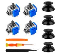 inRobert 4PCS TMR Joystick Electromagnético, Anti-Drift Stick Accesorios de Reparación para Mando PlayStation 5, Accesorios de Repuesto para Joysticks TMR con Tapas de Pulgar(Azul)