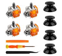 inRobert 4PCS TMR Joystick Electromagnético, Anti-Drift Stick Accesorios de Reparación para Mando PlayStation 5, Accesorios de Repuesto para Joysticks TMR con Tapas de Pulgar (Amarillo)