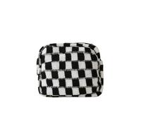 Ins - Bolsa de cosméticos de punto a cuadros para mujer, mini bolsas de maquillaje de celosía a cuadros, multifunción, organizador, no.2, Talla única