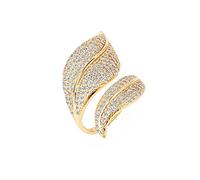 Ins Cool Style, Fashionable Personality, Leaf Shape Winding, Shiny Eye-Catching