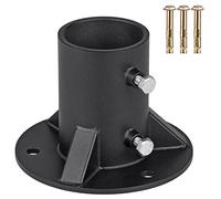 Insaga Soporte redondo para postes de valla redonda de 65 mm, soporte de base de poste redondo resistente para postes de valla de eslabones de cadena, cubierta, barandilla, buzón, poste de hormigón