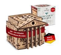INSCAPE Caesar´s Riches Puzzle Box - Cluebox - Escape Room de madera en una caja para adultos - Rompecabezas mental - Cajas de rompecabezas con compartimentos ocultos - Gadget de regalo de cumpleaños