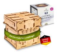 INSCAPE Cosmic Artifact Cluebox - Nivel 5 muy difícil - Caja rompecabezas de madera - Puzzle Box - Escape Room Juego Adultos - Juegos de ajos - Rompecabezas de madera 3D - Juegos de pensamiento