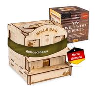 INSCAPE Wild West Riddles - Caja de Rompecabezas de Madera - Puzzle Box - Escape Room Juego para Adultos y niños - Juegos de ajos para Adultos - Puzzle de Madera 3D - Cluebox - Juegos de Pensamiento