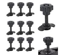 Inscrip 10x herrajes de tornillo para riel de amarre, M8, herraje de riel de amarre, asa en estrella, accesorios de rosca única para rieles de amarre 500 daN (M8x60)