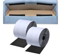 Inscrip Almohadilla antideslizante para cojín de sofá, cinta adhesiva enrollable con velcro para superficies lisas, almohadillas de nailon para evitar que el cojín se deslice (Negro, 11cm*6M)