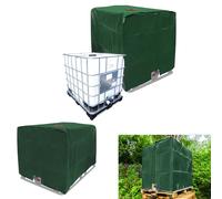 Inscrip IBC - Cubierta protectora para depósito de agua de 600 L, color verde, 120 x 80 x 100 cm