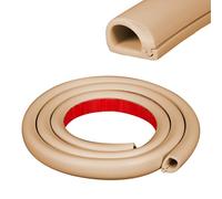 Inscrip Mini canaleta para cables autoadhesiva, flexible, semicircular, suelo para protección de cables, para casa, oficina, suelo universal, para exteriores, interiores, canales de cables, 7 mm de