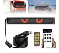 Inscrip Ojos LED para camiones, programables, letrero de neón, ojos de diablo, programables con mando a distancia y aplicación, rotulador LED para publicidad y decoración de fiestas (102 x 348 mm (20