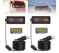 Inscrip Ojos LED para camiones, programables, letrero de neón, ojos de diablo, programables, con mando a distancia y aplicación, rotulador LED para publicidad y decoración de fiestas (2 unidades de 70