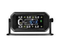 Inscrip TPMS Sistema de control de presión de neumáticos, carga solar/USB, sistema de control de presión de neumáticos en tiempo real, control de presión y temperatura, con 6 sensores de presión de