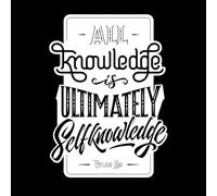 Inscripción: Todo conocimiento es en última instancia autoconciencia. Pegatinas artísticas de vinilo 50.4x69.3cm Se puede modificar y añadir información Blanco
