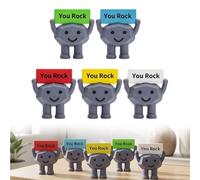 INSDHCCHD Figura de Piedra Motivacional You Rock, Decoraciones Inspiradoras Piedras positivas, Que simboliza la positividad y el Progreso, for empleados, Familiares, Maestros, Amigos, colegas(5)