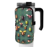 Insect Atlas - Bolsa de accesorios para botellas deportivas, correa de transporte de agua, bolsa de bolsillo para teléfono para caminar, senderismo y gimnasio, Black, M, Tarjetero