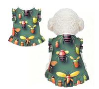 Insect Atlas L - Ropa para mascotas para perros pequeños, bonito traje de verano para cachorros, ropa suave y transpirable para mascotas para gatos