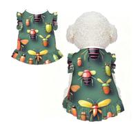 Insect Atlas L - Ropa para mascotas para perros pequeños, bonito traje de verano para cachorros, ropa suave y transpirable para mascotas para gatos