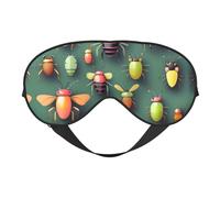 Insect Atlas Prints - Máscara de ojos de doble cara con diseño ajustable, bloqueo de luz y transpirable, adecuada para descansar y viajar.