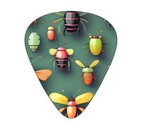 Insect Atlasguitar - Juego de 12 púas de 3 grosores con funda para bajo, guitarra eléctrica y mucho más.