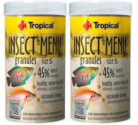 Insect Menu GRANULES Size S 250ml / 135g - alimento para Peces con multicomponente en Forma de granulado a Base de 3 Insectos (Paquete de 2)