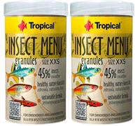Insect Menu GRANULES Size XXS 250ml / 160g - alimento para Peces multicomponente en Forma de pequeños granulado a Base de 3 Insectos (Paquete de 2)