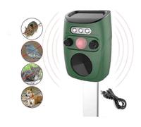 Insect Repellent, Ultrasonic Animal Repeller Solar Cell for Cats, Dogs, Birds, Foxes, Moles And Other Rodents