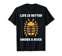 Insect Woodlice Quote Pill Bug Life is Better Under a Rock Camiseta