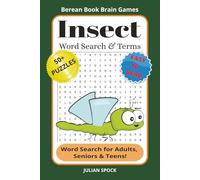 Insect Word Search And Terms: Word Search Puzzles with Easy to Read Print About Insects and Terms |6X9 inches, 110 pages|50+ Puzzles... Gifts for Vacation, Holidays, Travel and Relaxation.