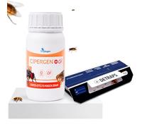 Insecticida Concentrado 250 ml + Trampas Adhesivas XL para Cucarachas e Insectos | Cipermetrina 9,3% | Acción Inmediata y Prolongada | Adhesivo Extra Fuerte | Control Integral Hogares y Exteriores