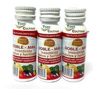 Insecticida de frutales contra pulgones Doble Max Tau-fluvalinato 24% 24cc (3x8cc). Tratamiento 45 lts. Eficaz control de plagas como Pulgon Prays mosquito verde